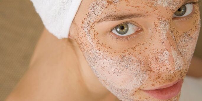 Exfoliating facial scrub